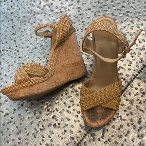 Stuart Weitzman cork wedges size 7